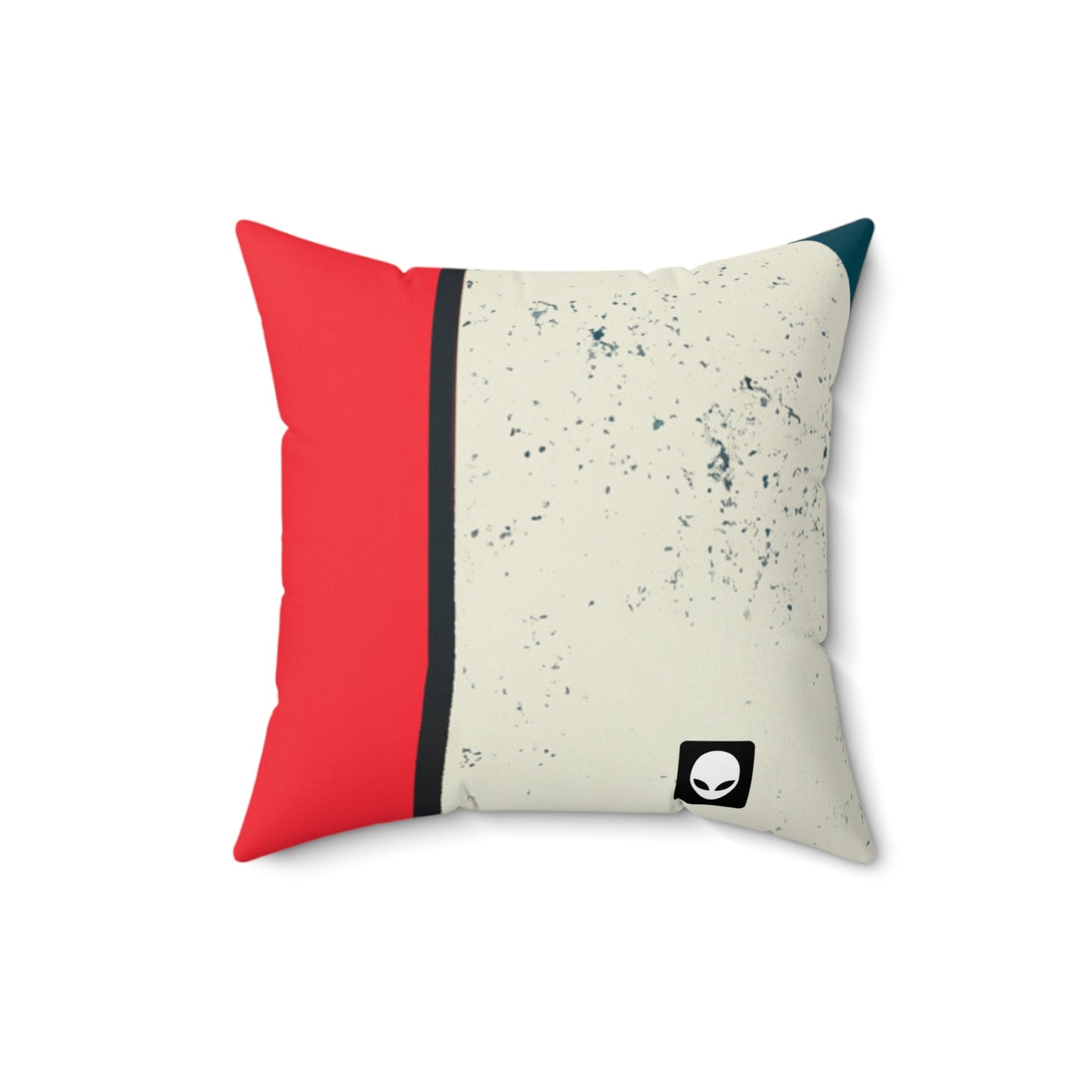 "Abstract Expressionism: Exploring Lines and Shapes" - The Alien Square Pillow