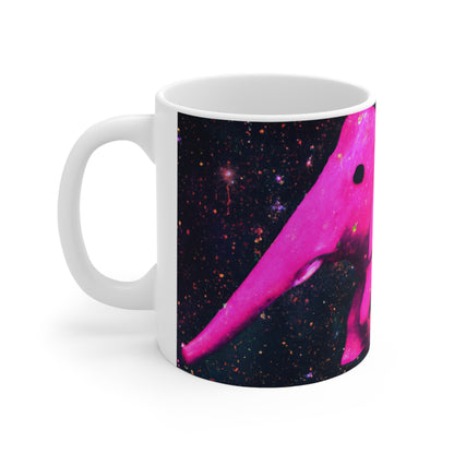 "Majestic Pinkelephant Exploration" - The Alien Ceramic Mug 11 oz