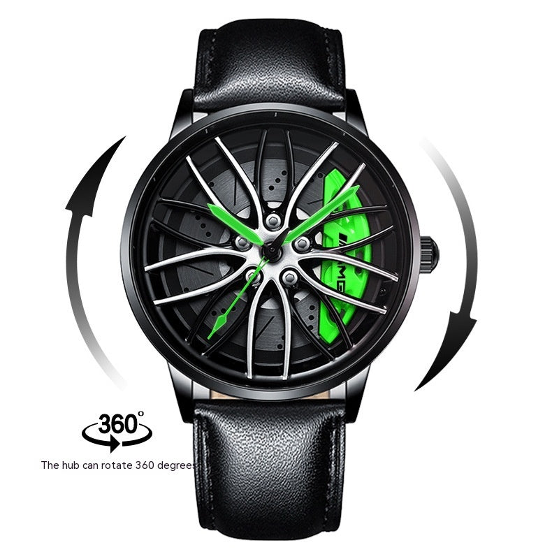 Reloj SVJ Wheel Watch AMG488 con calibre verde para hombre