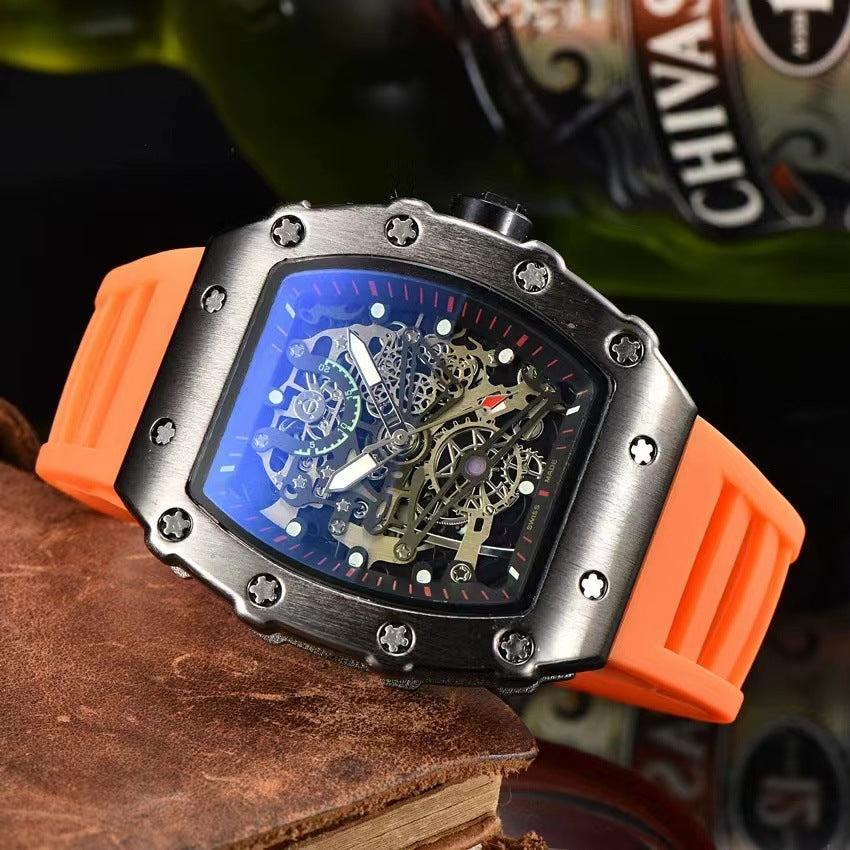 Reloj deportivo de barril hueco para hombre