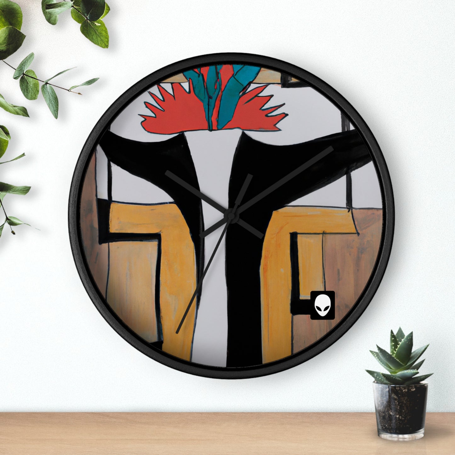 "Exploring Balance and Pattern in Abstract Art" - The Alien Wall Clock