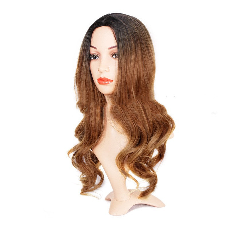 Peluca peluca de comercio exterior peluca femenina de fibra química gradiente
