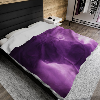 Pruple Smoke - The Alien Velveteen Plush Blanket