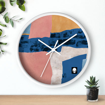 "Interacción de luces y sombras: un collage abstracto" - El reloj de pared alienígena