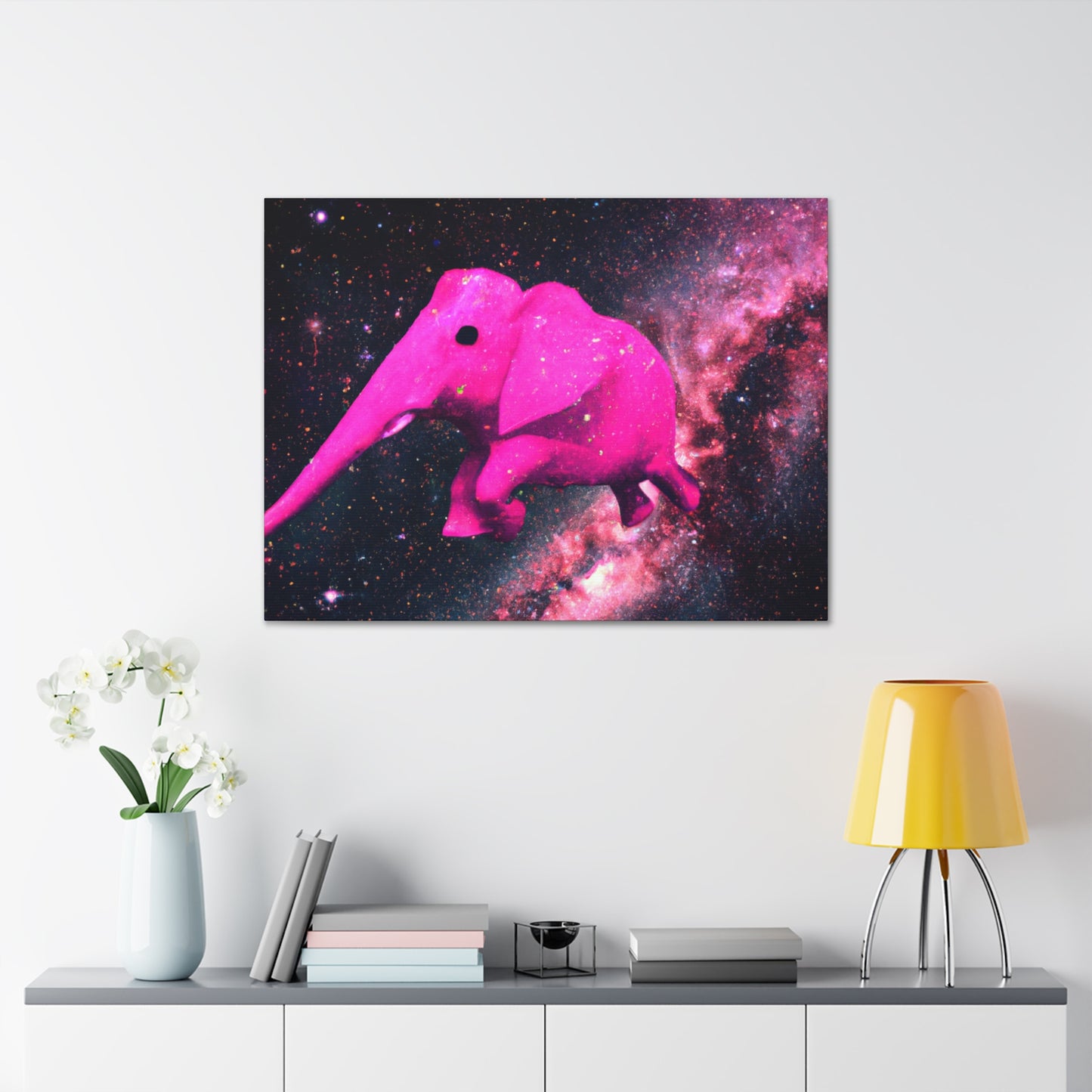 "Exploración majestuosa del elefante rosa" - The Alien Canva