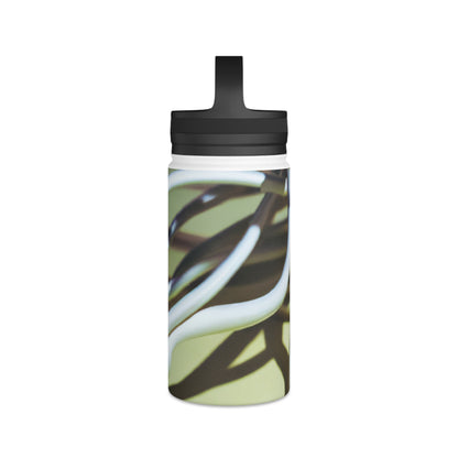 "Abstract Artistry: Constructing Emotion from Common Objects" - The Alien Stainless Steel Water Bottle, Handle Lid