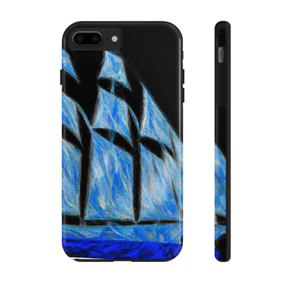 „El velero azul y las velas blancas: Una aventura de libertad en el mar“ – The Alien Tough Phone Cases