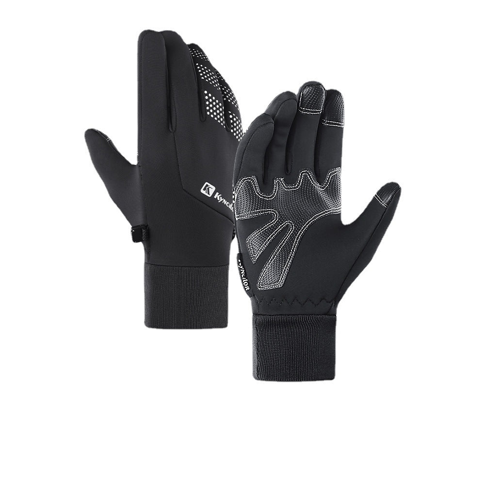 Guantes de montar cálidos para hombre, otoño e invierno, al aire libre, pantalla táctil, a prueba de viento