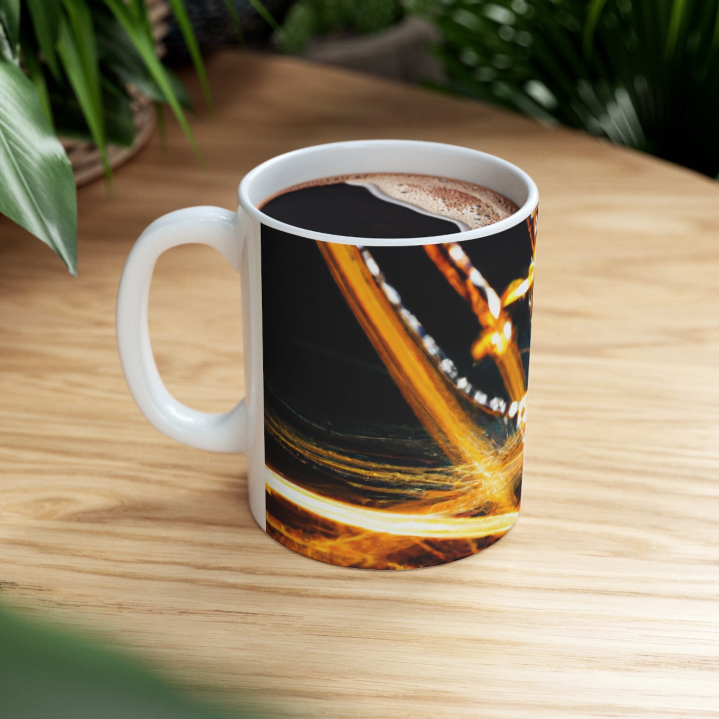 "Disrupción caótica: una exploración abstracta" - Taza de cerámica The Alien 11 oz