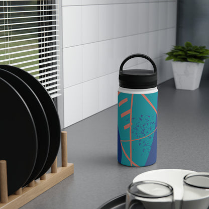 Geometric Artistry: An Exploration of Color and Form - The Alien Stainless Steel Water Bottle, Handle Lid