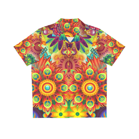 El primer espacio trippy: la camisa hawaiana para hombre alienígena