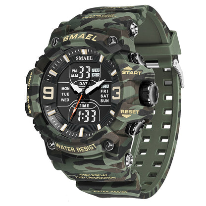 Outdoor Waterproof Electronic Watch Camouflage Sports Luminous Tactics