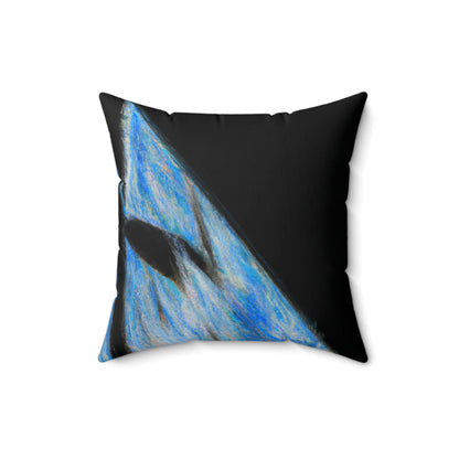 "El velero azul y las velas blancas: Una aventura de libertad en el mar" - The Alien Square Pillow