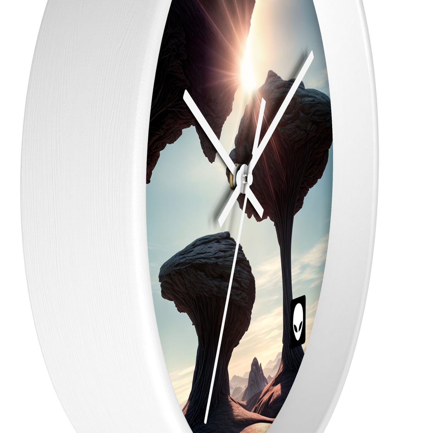 "Alien Landscape Odyssey" - The Alien Wall Clock