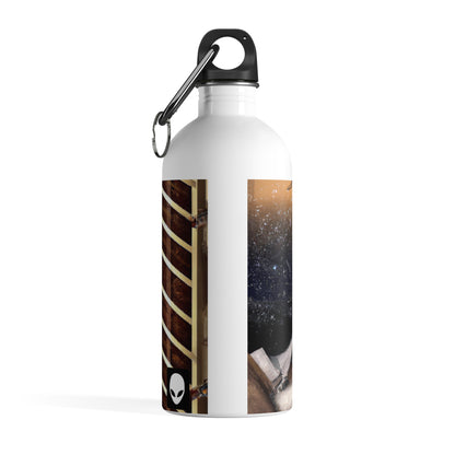 "A Tale of Storytelling Art: A Mixed Media Masterpiece" - The Alien Stainless Steel Water Bottle