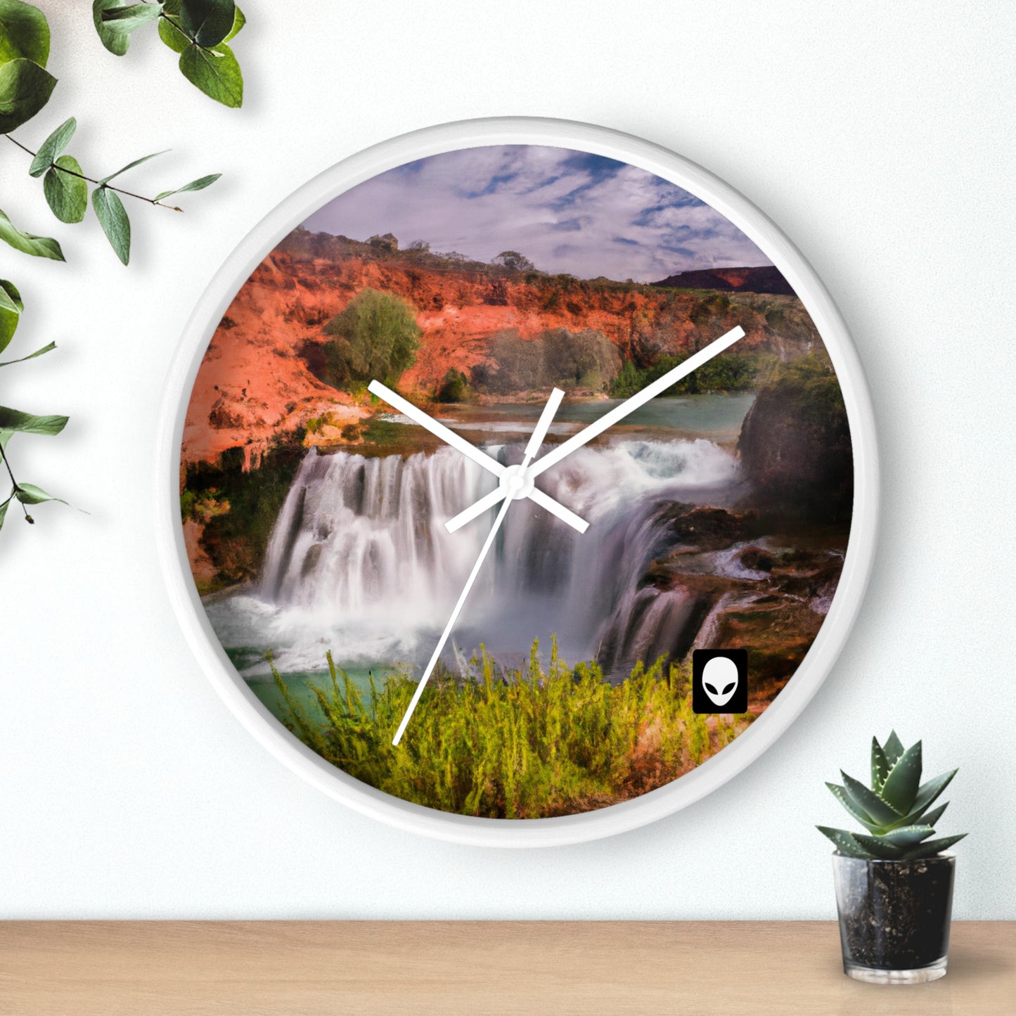 "Capturing Nature's Beauty: Crafting an Iconic Landscape in Vibrant Art" - The Alien Wall Clock