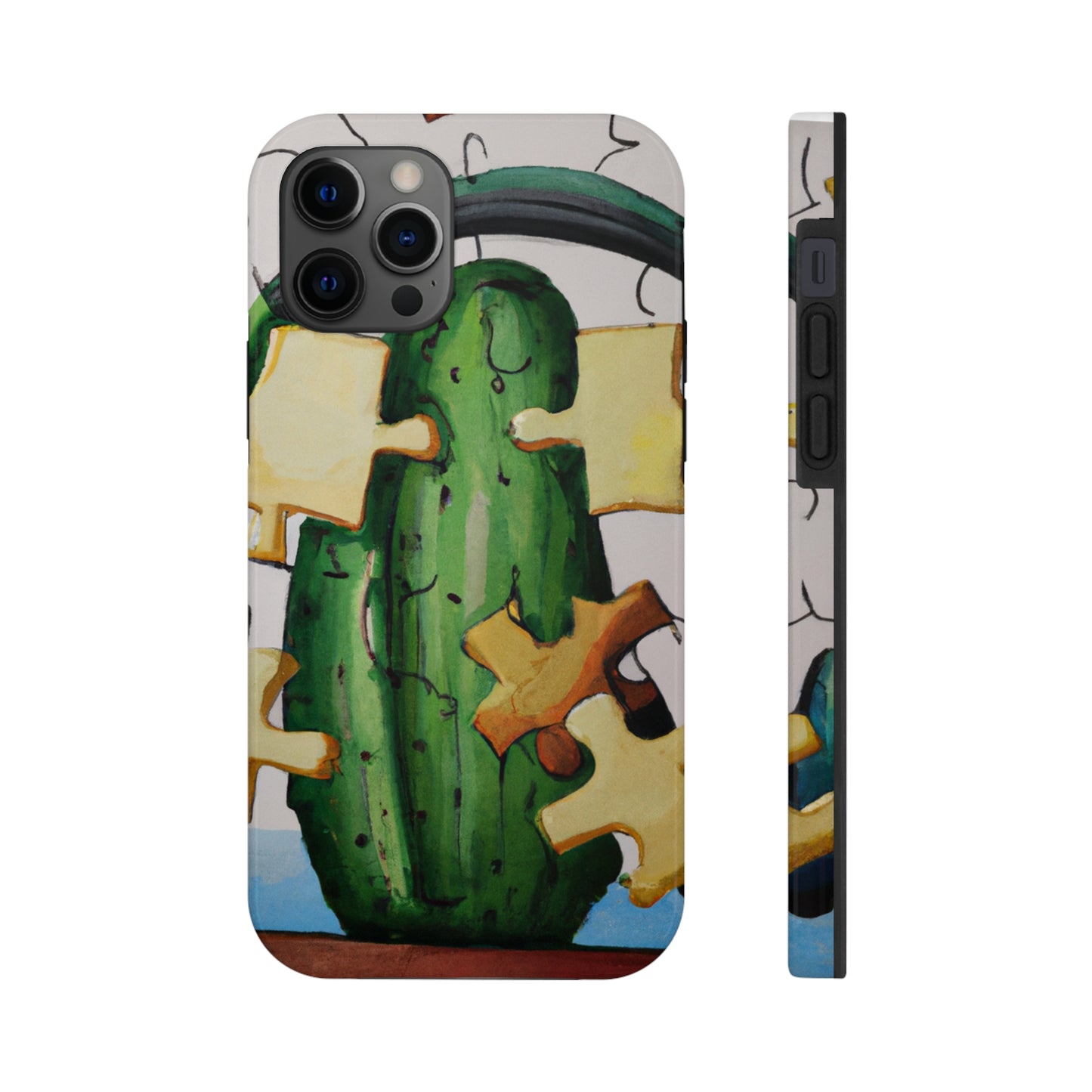 "Cactified Puzzle Time" - The Alien Tough Phone Cases