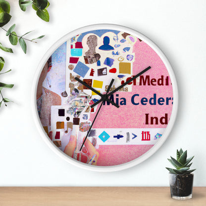 "Construyendo una identidad en línea: un collage de redes sociales" - The Alien Wall Clock