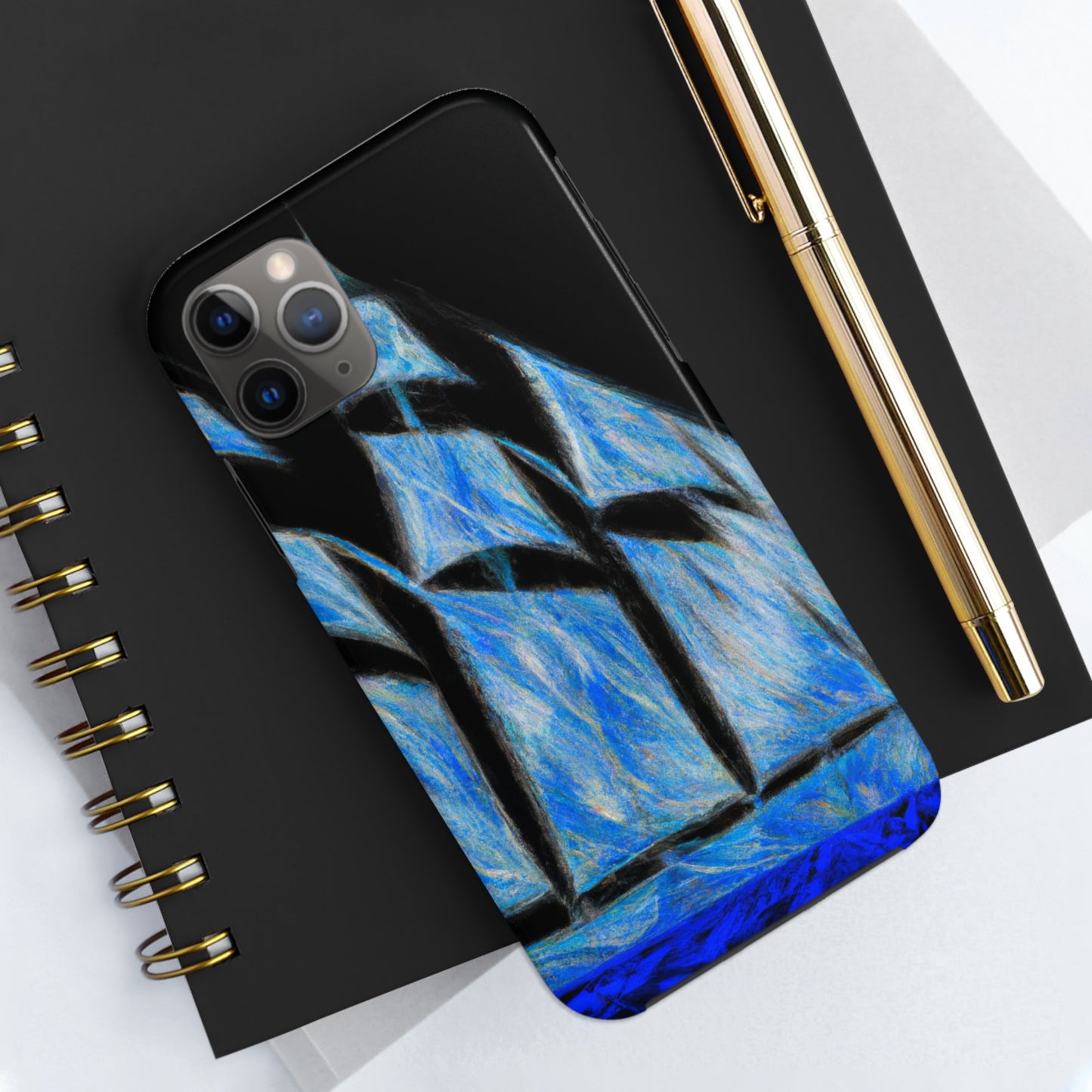 „El velero azul y las velas blancas: Una aventura de libertad en el mar“ – The Alien Tough Phone Cases