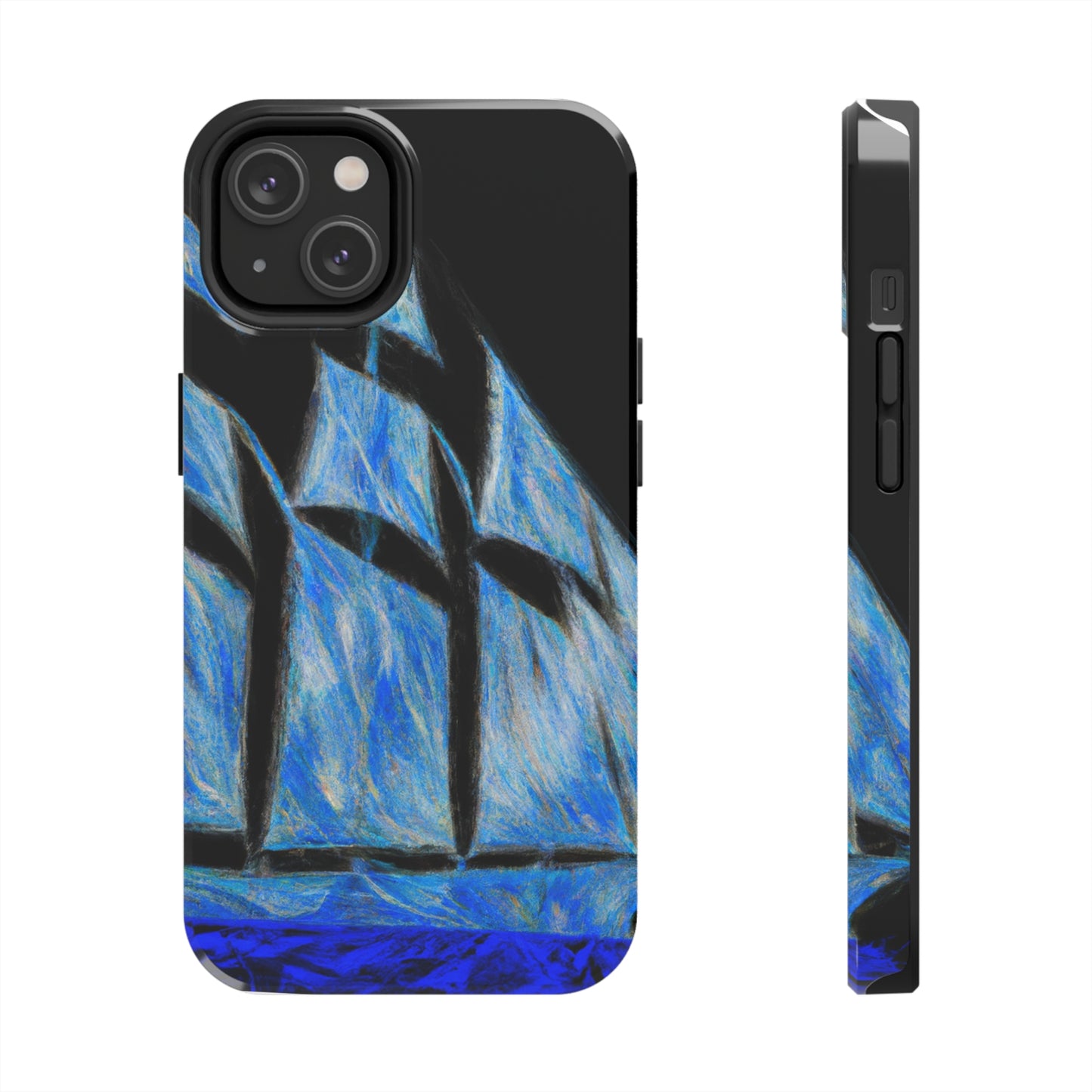 „El velero azul y las velas blancas: Una aventura de libertad en el mar“ – The Alien Tough Phone Cases