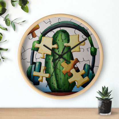 "Cactified Puzzle Time" - The Alien Wall Clock