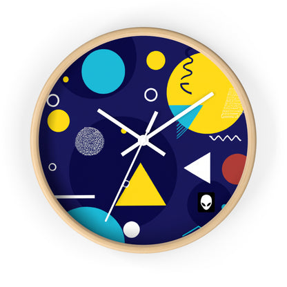 "Geometric Fusion: Bringing Your Vision to Colorful Life" - The Alien Wall Clock