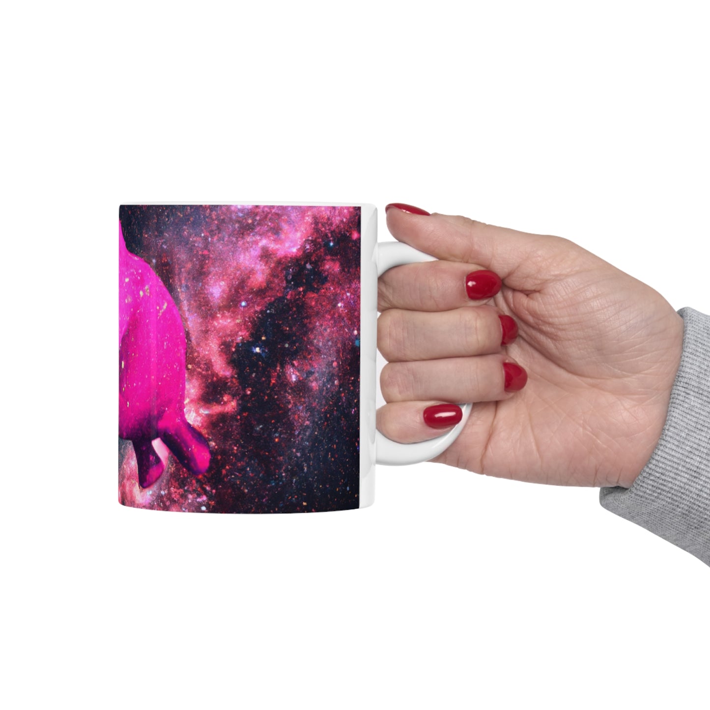 "Majestic Pinkelephant Exploration" - The Alien Ceramic Mug 11 oz