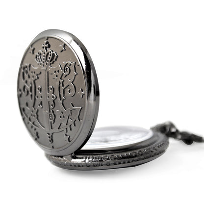 Pocket Watch Flip Vintage Pocket Watch Unisex Student Quartz Watch