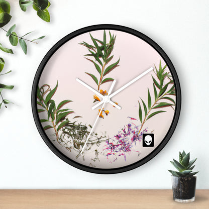 "Exploring Nature's Palette: An Experiment in Abstract Art" - The Alien Wall Clock