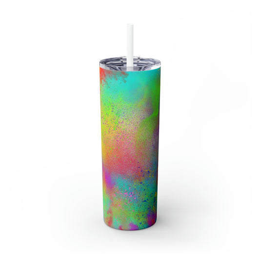 Vivid Contours - Vaso delgado con pajita The Alien Maars® de 20 oz