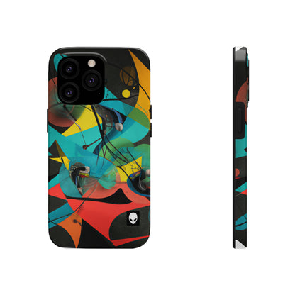 „Illusionäre Perspektive: Ein bunter Tanz des Lichts“ – The Alien Tough Phone Cases