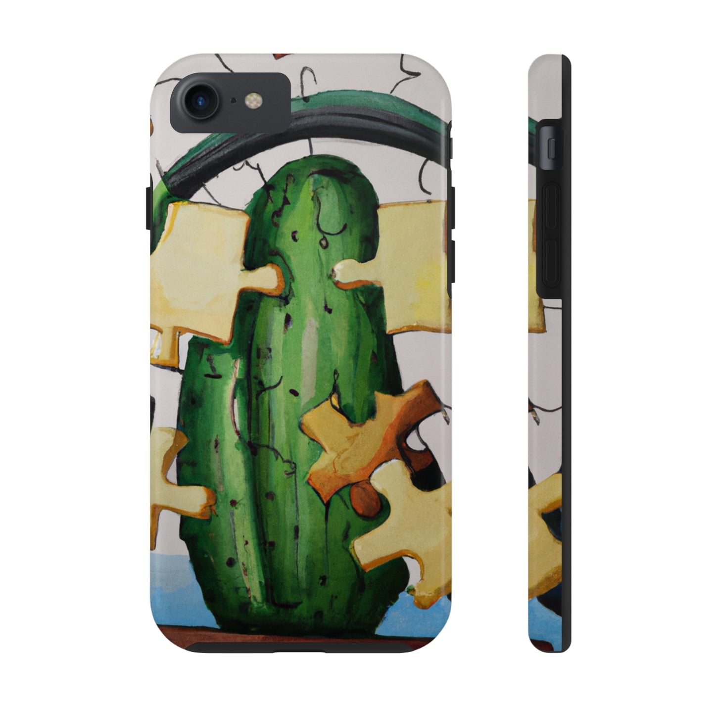 "Cactified Puzzle Time" - The Alien Tough Phone Cases