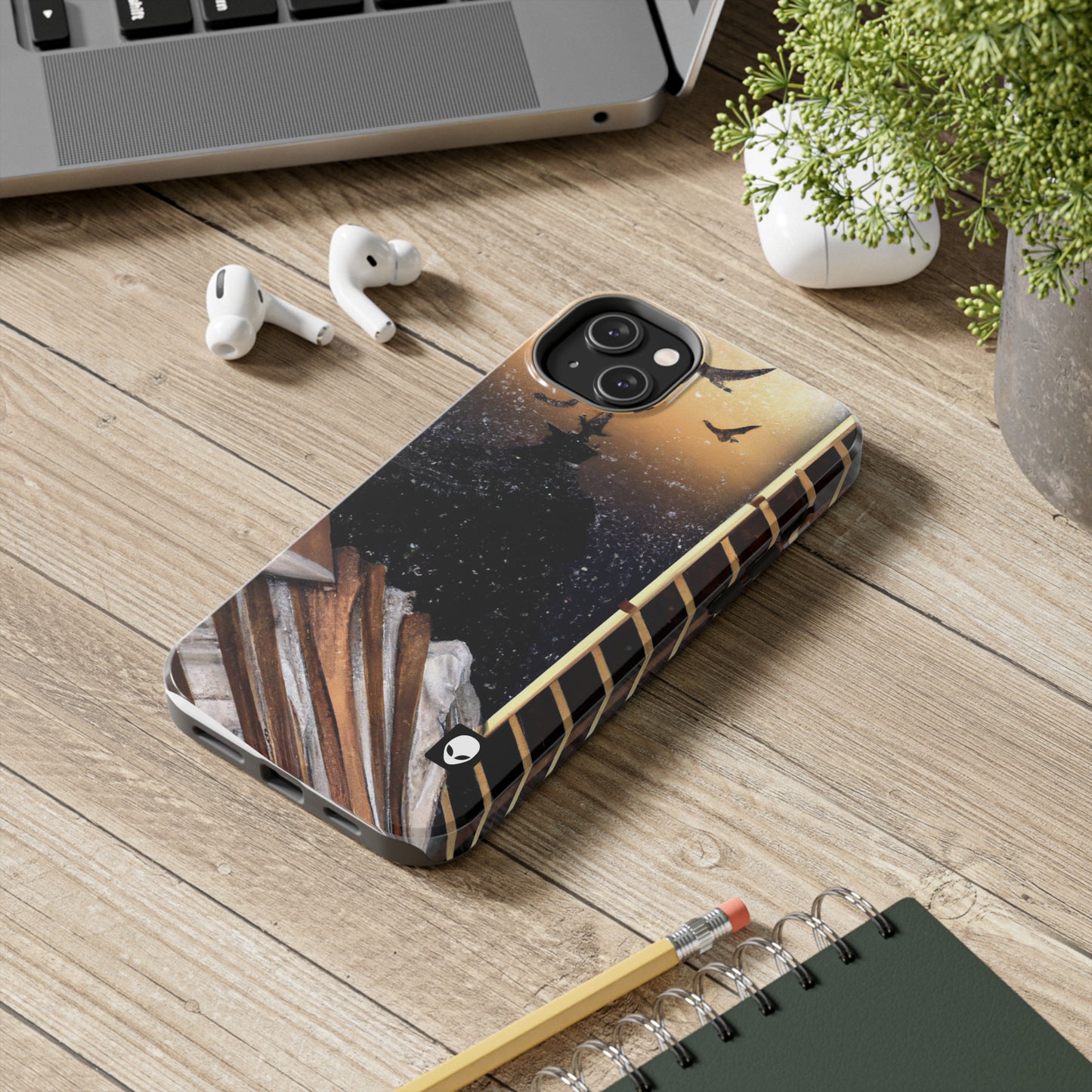 "A Tale of Storytelling Art: A Mixed Media Masterpiece" - The Alien Tough Phone Cases