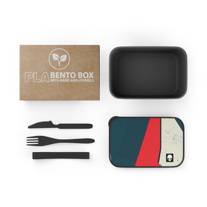 "Abstract Expressionism: Exploring Lines and Shapes" - The Alien Eco-friendly PLA Bento Box with Band and Utensils