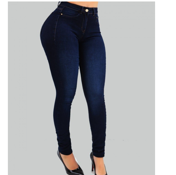 Hohe Taille Stretch Slim Fit Röhrenhose Shaping Jeans