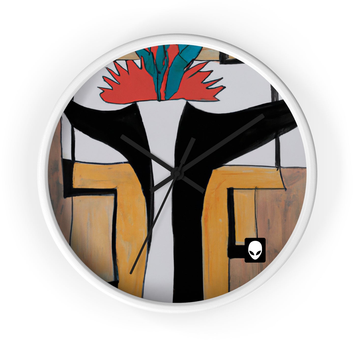 "Exploring Balance and Pattern in Abstract Art" - The Alien Wall Clock