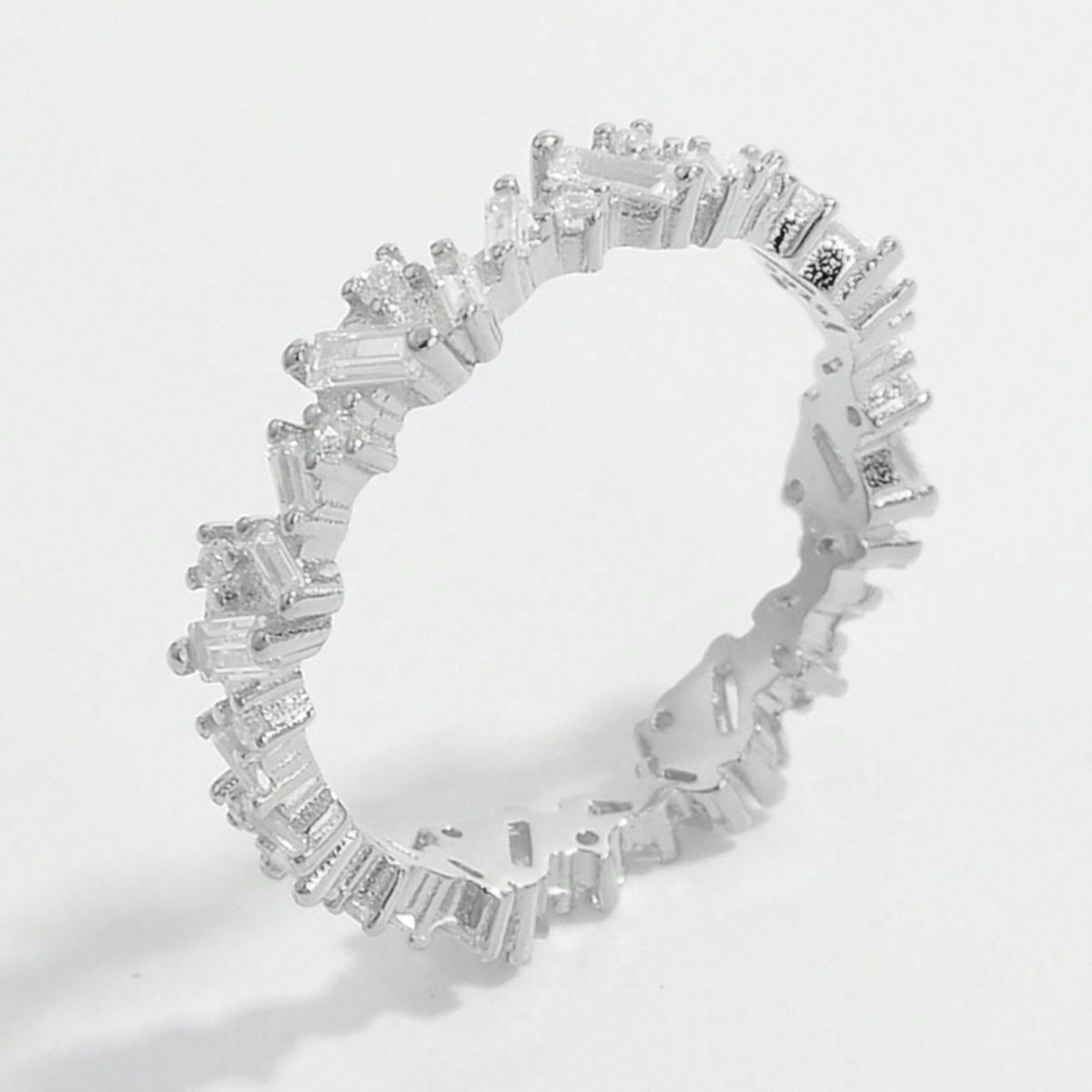 925 Sterling Silber Intarsien Zirkon Ring
