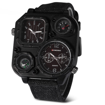 Reloj militar para hombre con esfera personalizada y zona horaria múltiple