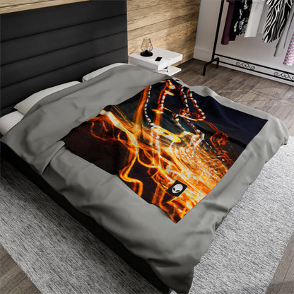 "Chaotic Disruption: An Abstract Exploration" - The Alien Velveteen Plush Blanket