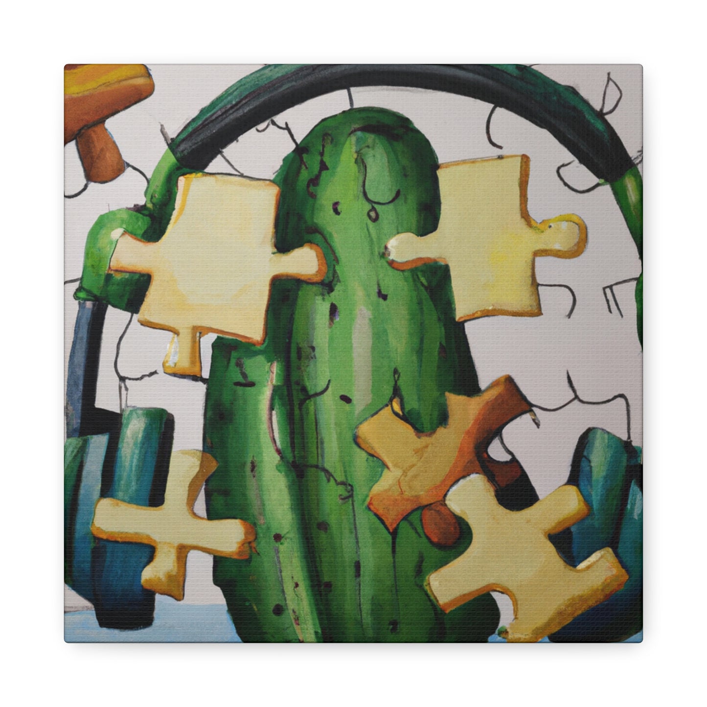 "Cactified Puzzle Time" - The Alien Canva