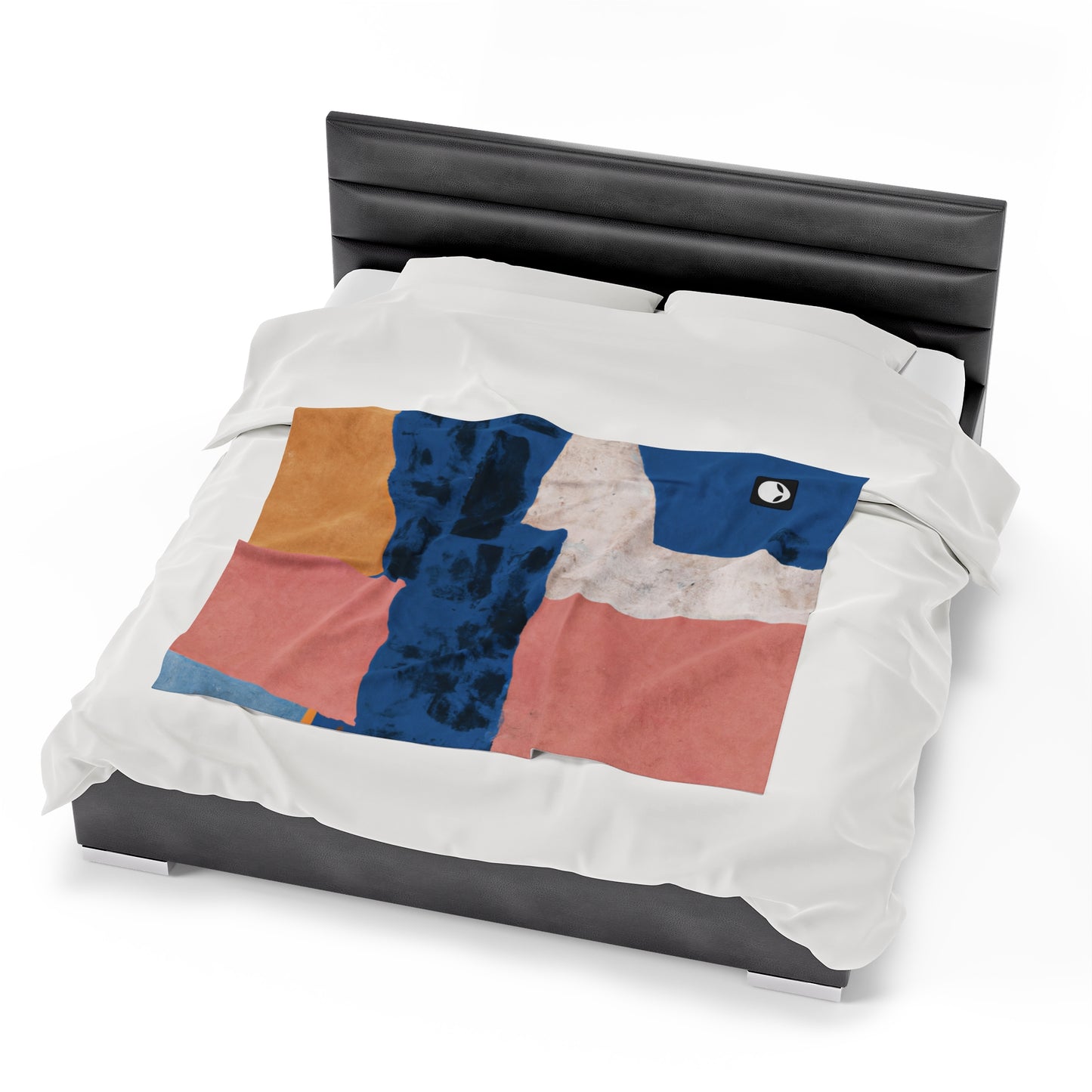 "Interacción de luces y sombras: un collage abstracto" - The Alien Velveteen Plush Blanket