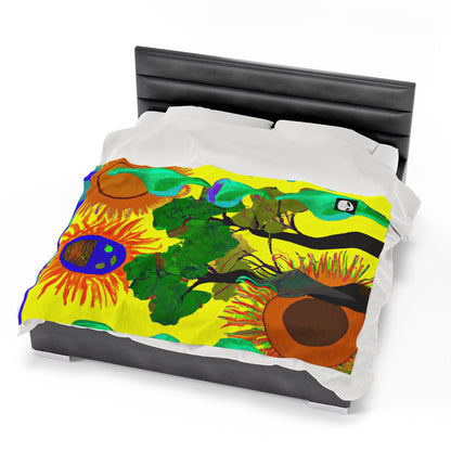 "Collision of Nature's Beauty" - The Alien Velveteen Plush Blanket