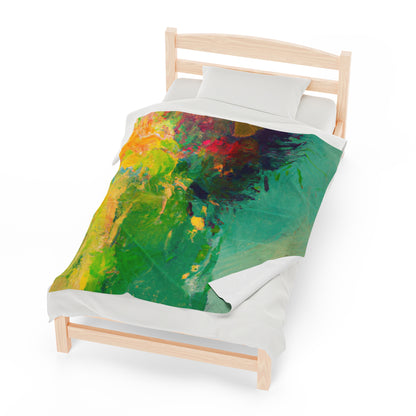 "A Lazy Summer's Day: An Abstract Ode" - The Alien Velveteen Plush Blanket