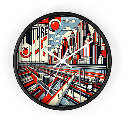 "Constructing Ideas: A Typographic Landscape" - The Alien Wall Clock Constructivism Style