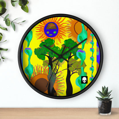 "Colisión de la belleza de la naturaleza" - El reloj de pared alienígena