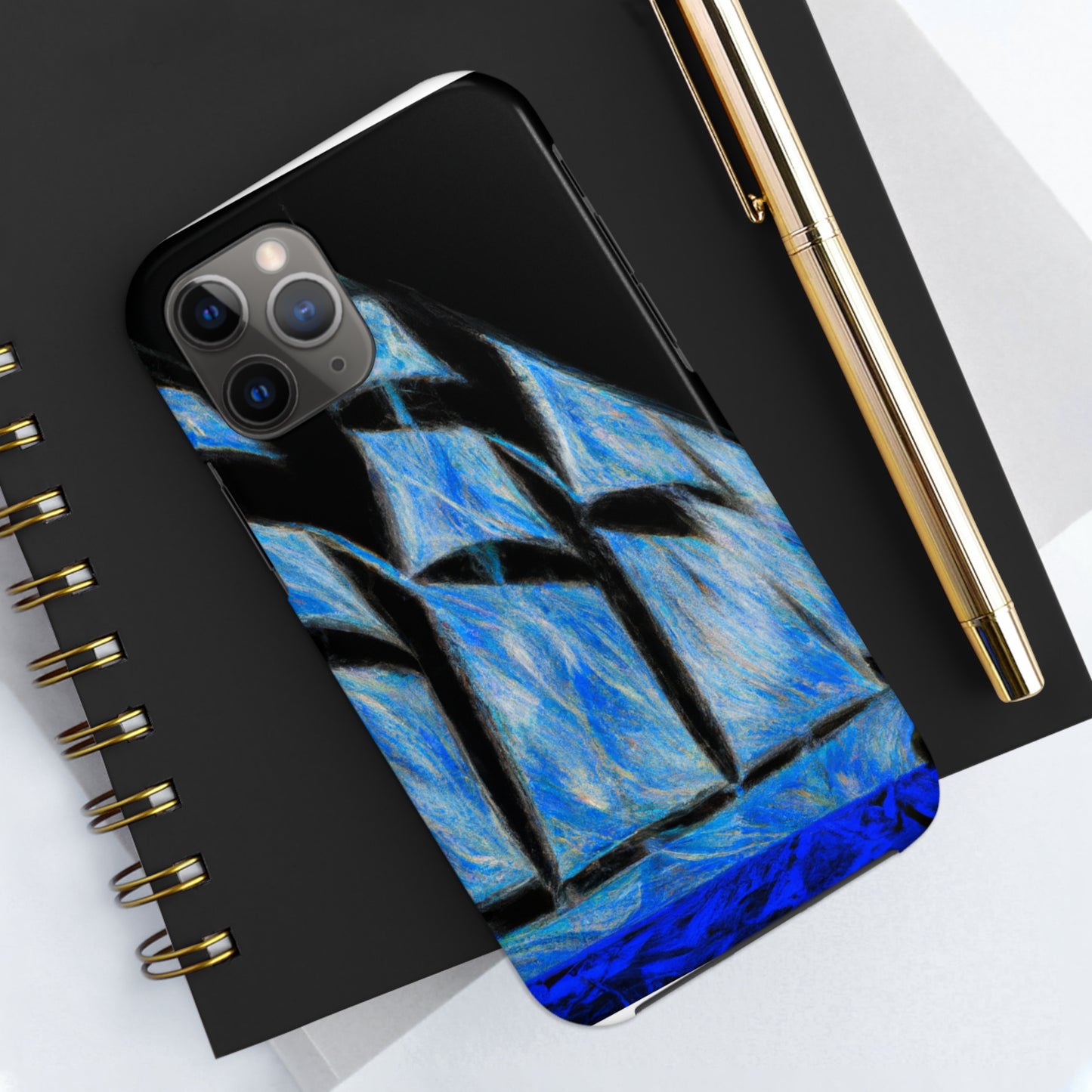 "El velero azul y las velas blancas: Una aventura de libertad en el mar" - The Alien Tough Phone Cases