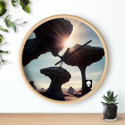 "Alien Landscape Odyssey" - The Alien Wall Clock