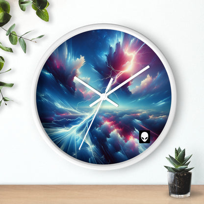 "Electricity In The Sky" - The Alien Wall Clock Digital Art Style