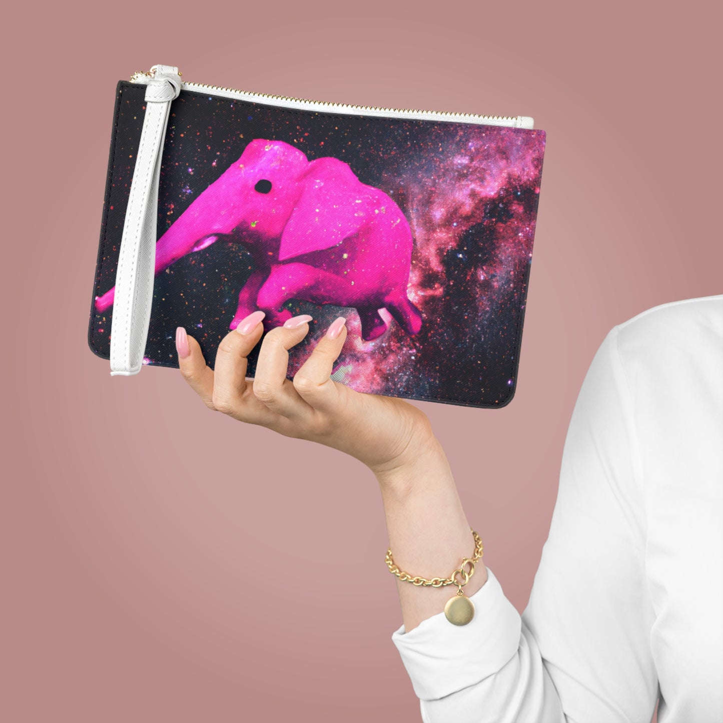 "Majestic Pinkelephant Exploration" - The Alien Clutch Bag