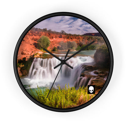 "Capturando la belleza de la naturaleza: creando un paisaje icónico en un arte vibrante" - The Alien Wall Clock